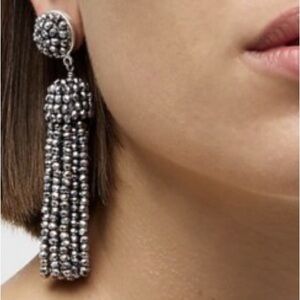 Faceted tassel earrings